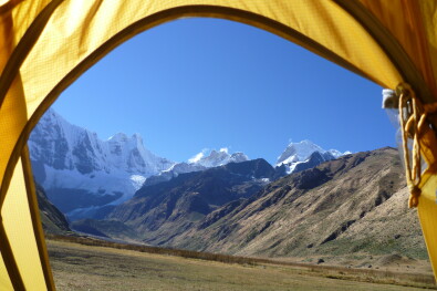 View from tent on Huayhuash trek